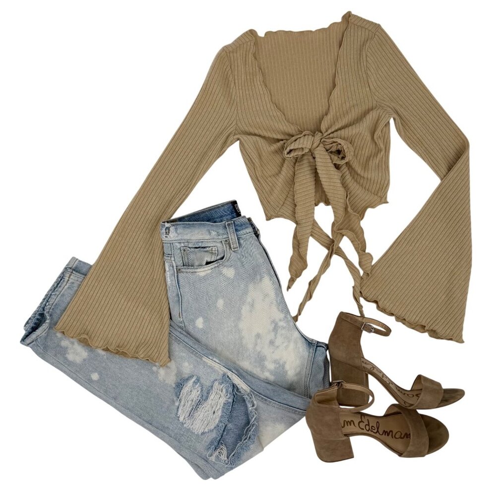 Urban Outfitters BDG Grunge 90s Ripped Distressed High Rise Straight Denim Jeans - Picture 2 of 16